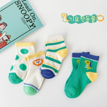 韓版彩色中筒兒童襪 奇妙動物