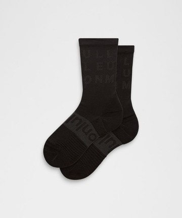 Unisex Power Stride Crew Socks Reflective Size Medium