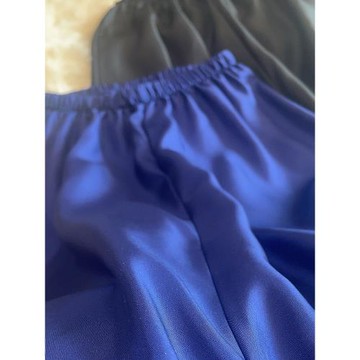 桑蠶絲半裙松緊腰真絲半身裙寬松花苞裙斜紋綢超長裙顯瘦及踝長裙