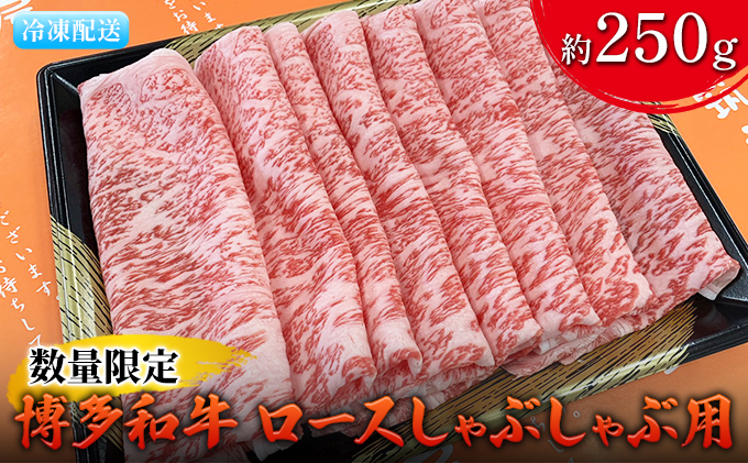 数量限定 牛肉 博多和牛 ロース しゃぶしゃぶ用 約250g 配送不可 離島