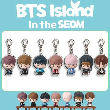✨臺灣出貨✨BTS 防彈少年團新款玩偶形象  亞克力鑰匙扣包包掛件 jk v 周邊