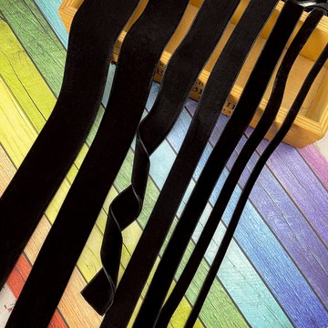 黑色3.8cm寬雙面絲絨帶DIY細天鵝絨植絨帶織帶發飾蝴蝶結材料輔料