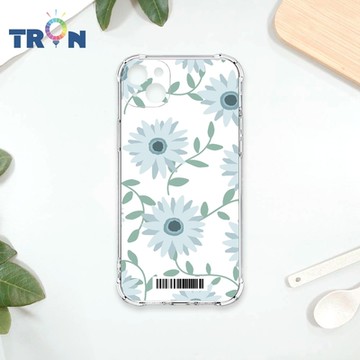 TRON IPhone 14 PLUS 平塗手繪花朵C款 四角防摔載具殼 軟殼 手機殼