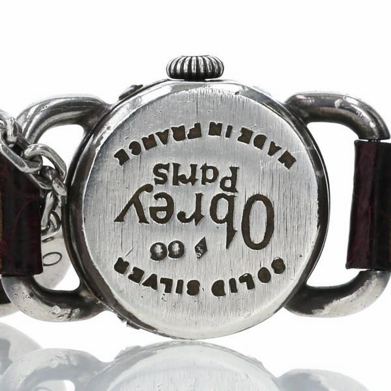 稼働　Obrey オブレイ　青文字盤 日付表示クォーツ　メンズレディース　保証書 稼働 Obrey オブレイ 青文字盤 日付表示クォーツ メンズ