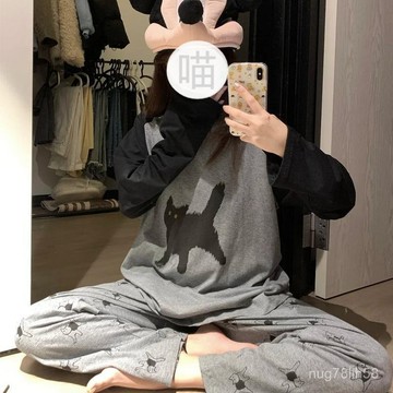 【台灣现貨】100KG大尺碼睡衣 女生睡衣 長袖睡衣 可愛睡衣 保暖睡衣 韓版睡衣 寬鬆睡衣 睡衣套裝 大碼睡衣 居家服