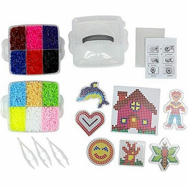 Koars ボリューム満点 アイロンビーズセット プレート ピンセット 収納ケース付き コースター 立体作品 手作り ハンドメイド 通販 Lineポイント最大get Lineショッピング