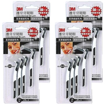 3M 護牙牙間刷M號 L型  1.2mm  4支  4組