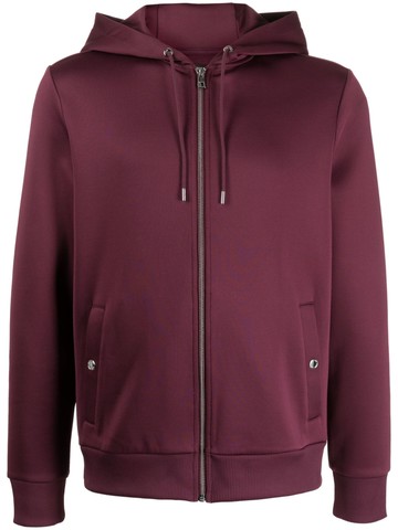 Michael Kors - zip-up hooded jacket - men - Elastane/Polyester - XL - Red