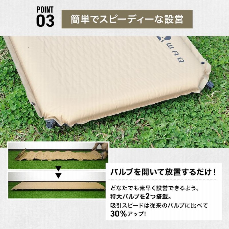 WAQ インフレーターマット NAVY ネイビー 2個セット WAQ