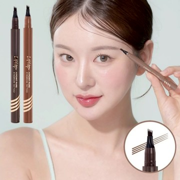 🔜[快速出貨]【梨花娘】💕韓國原裝進口LIPHIP暢銷四叉眉筆持久不掉色(2色)