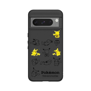 Pixel 8 Pro SolidSuit 黑 - 寶可夢 Pokemon - 皮卡丘動作大集合