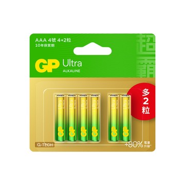 GP -[A21]4號特強鹼性電池4+2入 Ultra(卡裝)