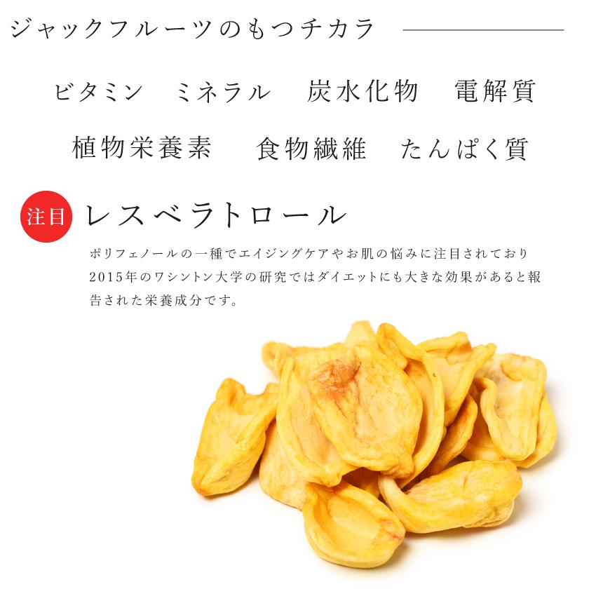 ドライジャックフルーツ 80g 純粋 無添加 農薬不使用 砂糖不使用 無漂白 保存食 非常食 スーパーフード ドライフルーツ パラミツ ジャックフルーツ