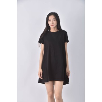 (M) uniqlo棉質純棉黑色洋裝二手衣