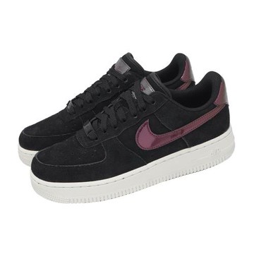 Nike 休閒鞋 Wmns Air Force 1 07 SE 女鞋 黑 紫 AF1 麂皮 金屬勾 HJ4401-002