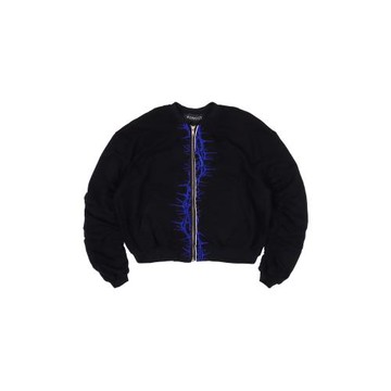 Community Ackermann HA bomber 23藍荊棘刺繡圖騰飛行員夾克外套