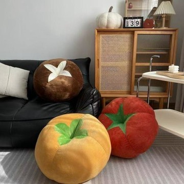 小紅書同款香菇番茄地上蒲團坐墊客廳沙發靠墊床上懶人沙發靠枕無