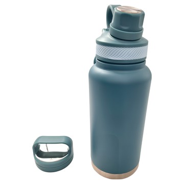 GrandTies 雙蓋寬口真空不鏽鋼保溫瓶 946ml  湖水藍  1個