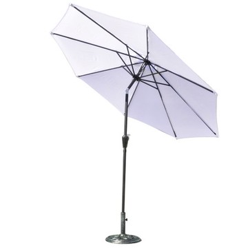 LOGIS~戶外9尺鐵手搖傘 遮陽傘 (無傘座) J-2709尺傘-白色