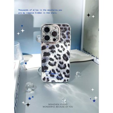 【雪豹紋】iPhone16promax原創蘋果15新款手機殼17pro簡約全包12情侶保護套適用14冰川紋IMD個性甜酷風防摔殼