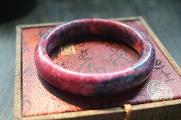 天然石紅藍舒俱來手鐲禮盒裝手環