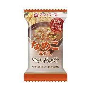 (まとめ買い)アマノフーズ いつものおみそ汁 なめこ(赤だし) 8g(フリーズドライ) 60個(1ケース)