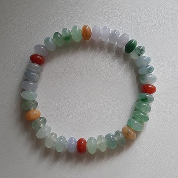 緬甸翡翠多寶飛碟珠手串珠串 | 天然緬甸翡翠玉器