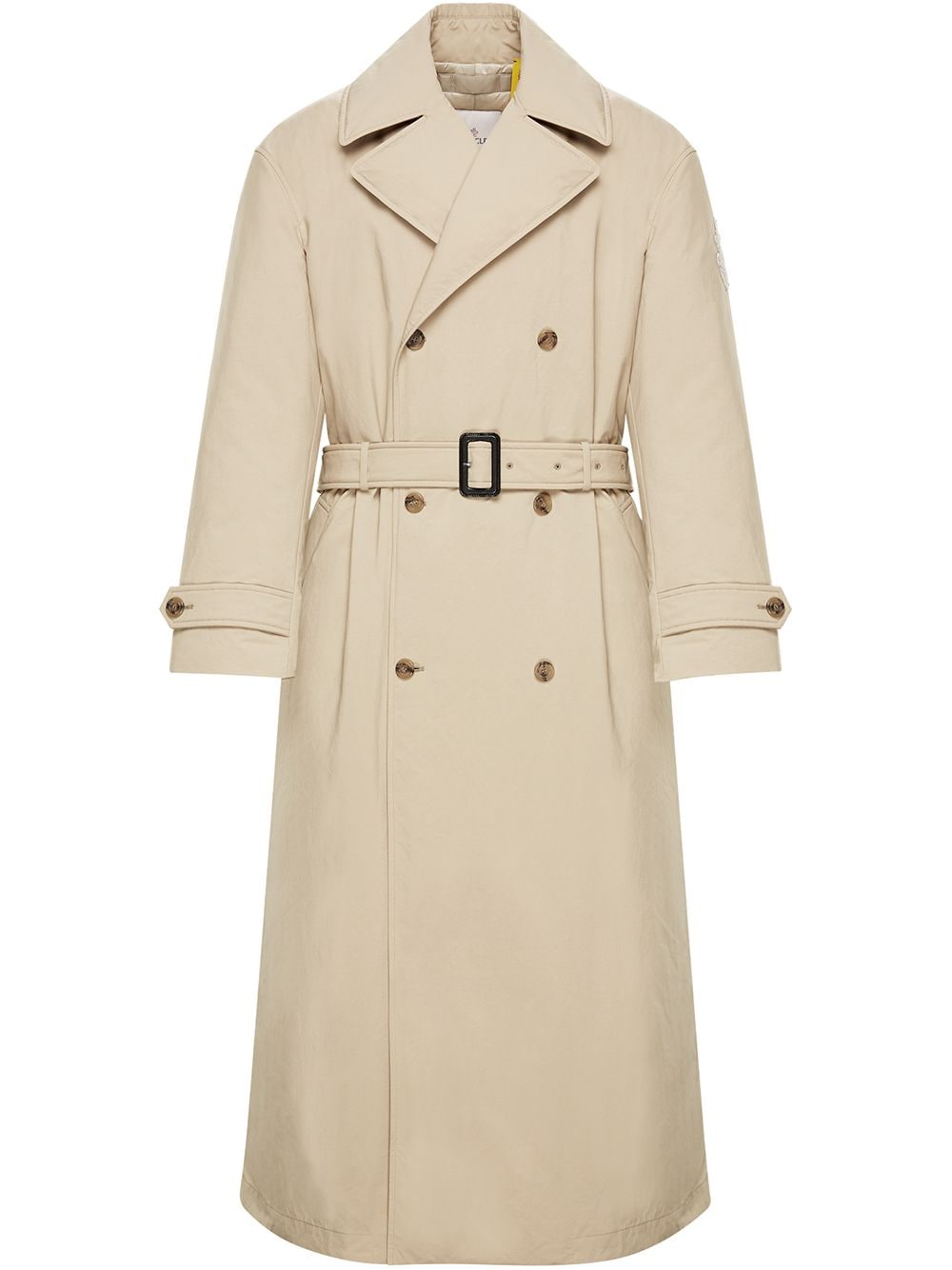 JW Anderson - x Moncler double-breasted belted trench coat - men - Feather Down/Nylon - M - Neutrals