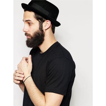 MIUGO皇家歐美街頭時尚卷邊小禮帽男士秋冬復古爵士毛呢帽子