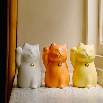 【DOZO嚴選】呼運貓-胖貓撲滿組(白色) _1組