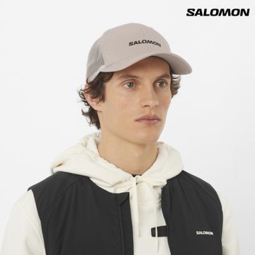 【Salomon索羅門】LOGO TRUCKER CAP 帽 燕麥色