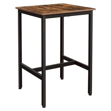 hoi! VASAGLE 工業風方形吧檯桌0.6M 鐵鏽棕 LBT25X