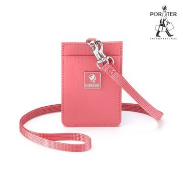 PORTER INTERNATIONAL - 復古品味MORI證件套 - 玫瑰粉