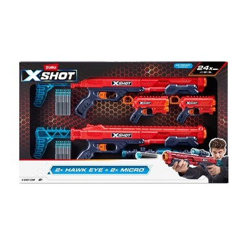 X SHOT 赤火系列 狙擊之王對戰組 2.0 射擊玩具  1套  紅色 + 藍色 + 黑色