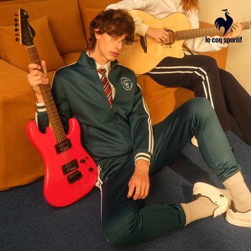 【LE COQ SPORTIF 法國公雞】男款森林綠色吸濕排汗&抗UV針織運動長褲LWW81571