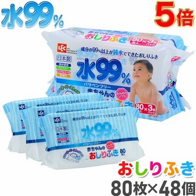 おしりふき 純水99 1枚当たり約0 99円 バラベンフリー 80枚 48個 計3 840枚 大容量 お得用 レック 通販 Lineポイント最大get Lineショッピング