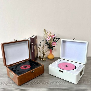 現貨新品工廠擺件生日禮品CD機專輯播放器藍牙音響一體式【宜家良品百貨】