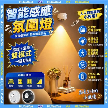 HLOMOM✨夜燈 小夜燈 感應夜燈 led燈 氛圍燈 吸頂燈 壁燈 臥室佈置 磁吸 感應燈 LED 床頭燈 照明燈 燈