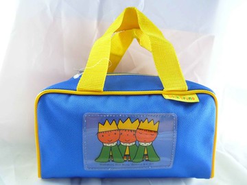 【震撼精品百貨】Miffy 米菲兔米飛兔 國王寬型帆布小手提袋 藍&橘  震撼日式精品百貨