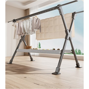 【一秒即摺疊💖收納不佔地】折疊曬衣架 晾衣架 室內曬衣架 伸縮款 升降曬衣架 曬衣架