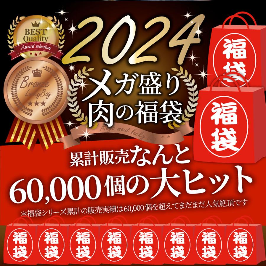 2024 肉の福袋 ブロンズ メガ盛り 総重量2.25kg（7種 食べ比べ) 牛肉 焼肉セット 焼肉 ソーセージ ハンバーグ