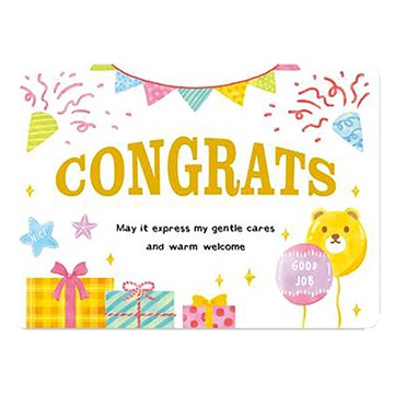 珠友CHU YU萬用卡片/橫式/誠意祝賀/GB-25043-02/106x148x1mm