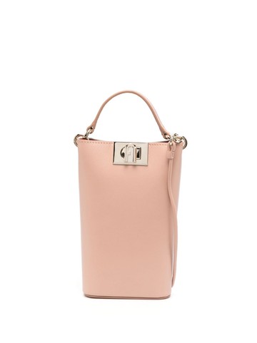 Furla - flip-lock leather tote bag - women - Calf Leather - One Size - Pink