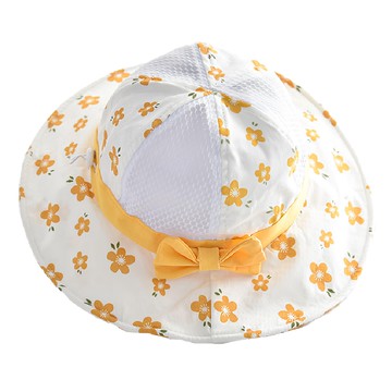 JAR嚴選 兒童透氣防曬遮陽帽-黃色小花  均碼  1個