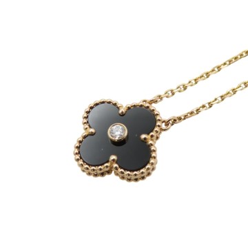 Van Cleef & Arpels 梵克雅寶 18K玫瑰金 縞瑪瑙 Vintage Alhambra 項鍊 【二手名牌BRAND OFF】