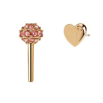 【COACH】造型耳環組-心型與棒棒糖