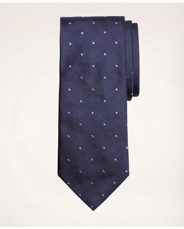 Brooks Brothers Men's Dot Rep Tie | Purple | Size Regular