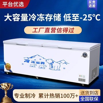 【新店熱銷】藏冷凍臥式超大雙溫銅管冷柜展示柜保鮮速凍