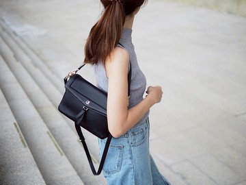 Ruby (黑色)：皮革包、斜背包、黑色、手提包