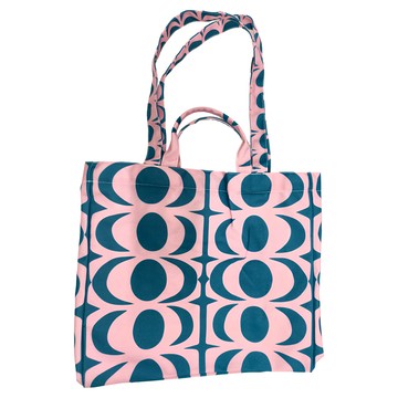 Zappgirlbrabra 泰國手提側背包 聚酯帆布材質  50 x 35 x 18cm  粉色 + 綠色